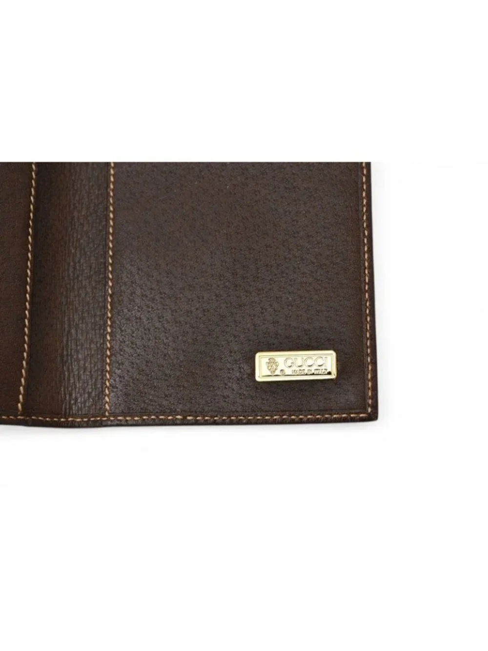 Gucci Wallet Billfold Vintage Brown 034.001 - Picture 4 of 9